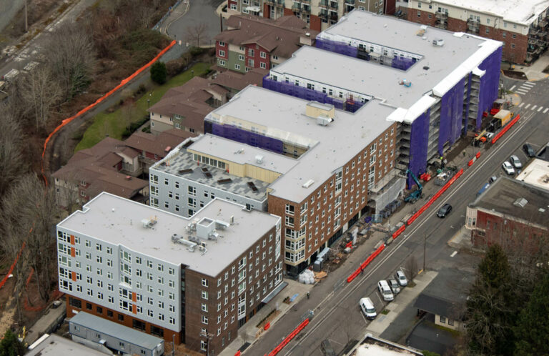 Aerial View of Stateside Apartments Undergoing Construction