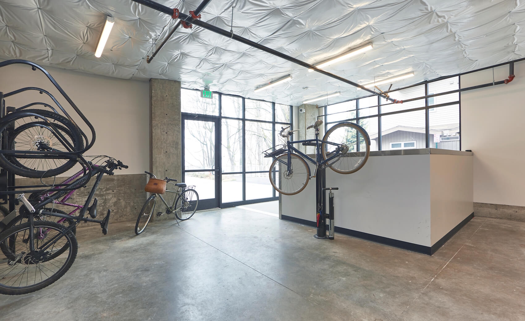 bicycle storage room at stateside apartments